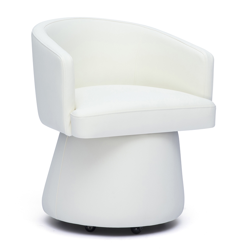 Kristen Cream Performance Vegan Leather Desk Chair