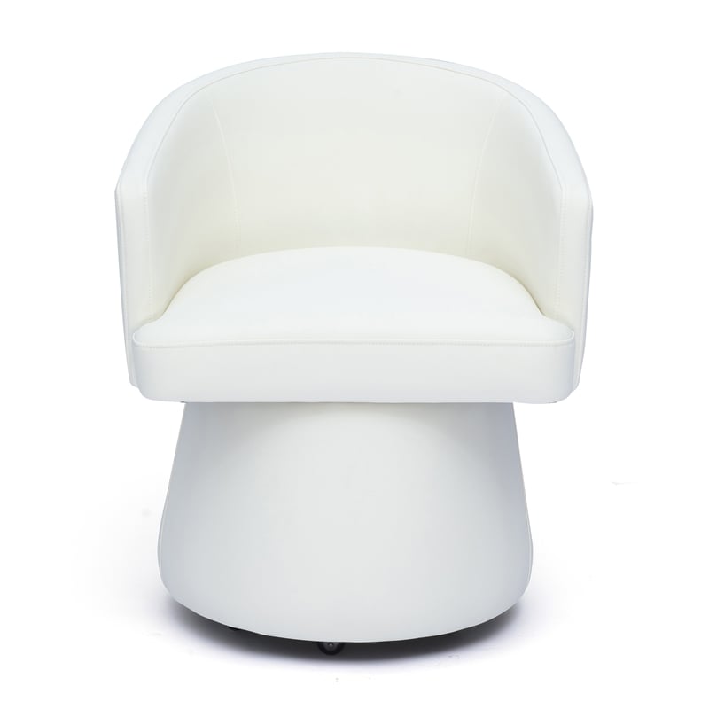Kristen Cream Performance Vegan Leather Desk Chair