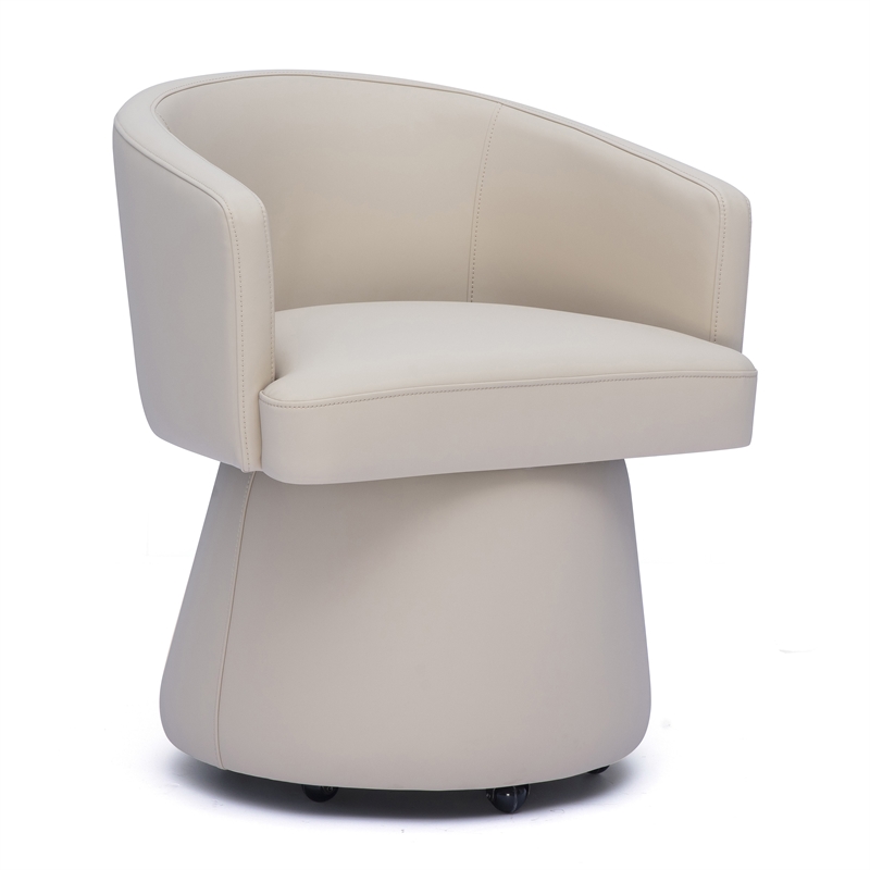 Kristen Taupe Performance Vegan Leather Desk Chair