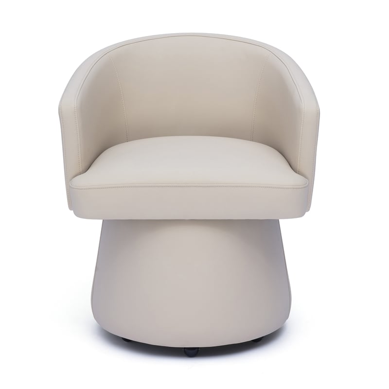Kristen Taupe Performance Vegan Leather Desk Chair