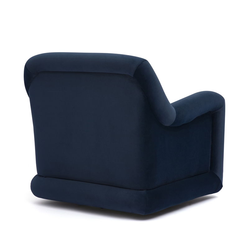 Charli Dark Blue Performance Velvet Accent Chair