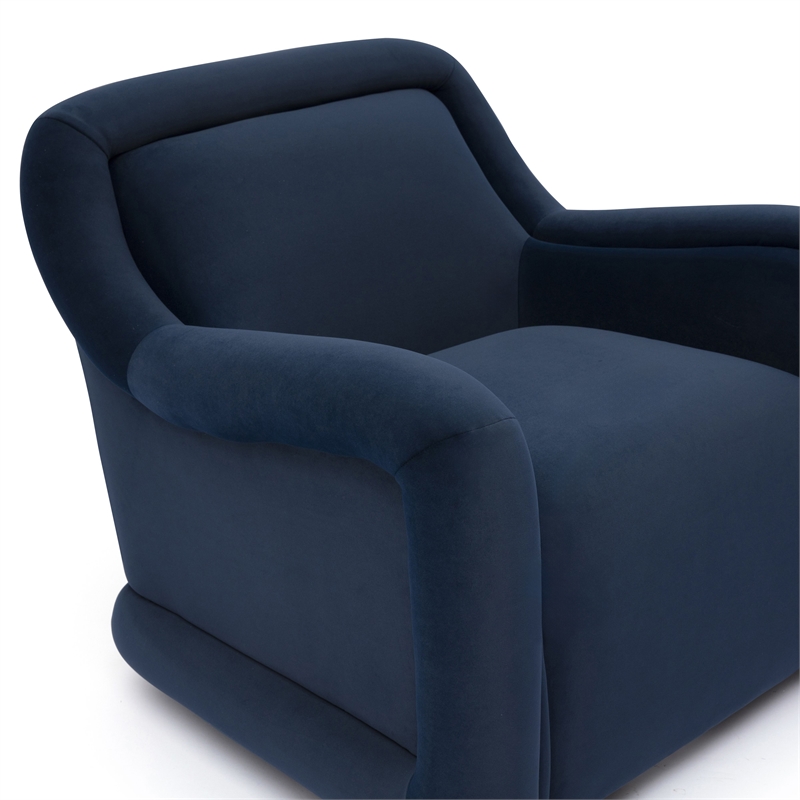 Charli Dark Blue Performance Velvet Accent Chair