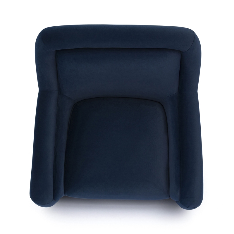 Charli Dark Blue Performance Velvet Accent Chair
