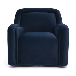 Charli Dark Blue Performance Velvet Accent Chair