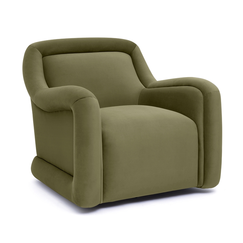Charli Olive Green Performance Velvet Accent Chair