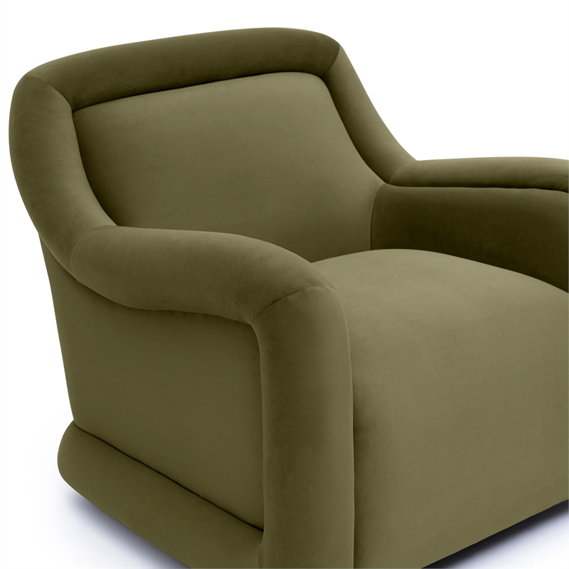 Charli Olive Green Performance Velvet Accent Chair