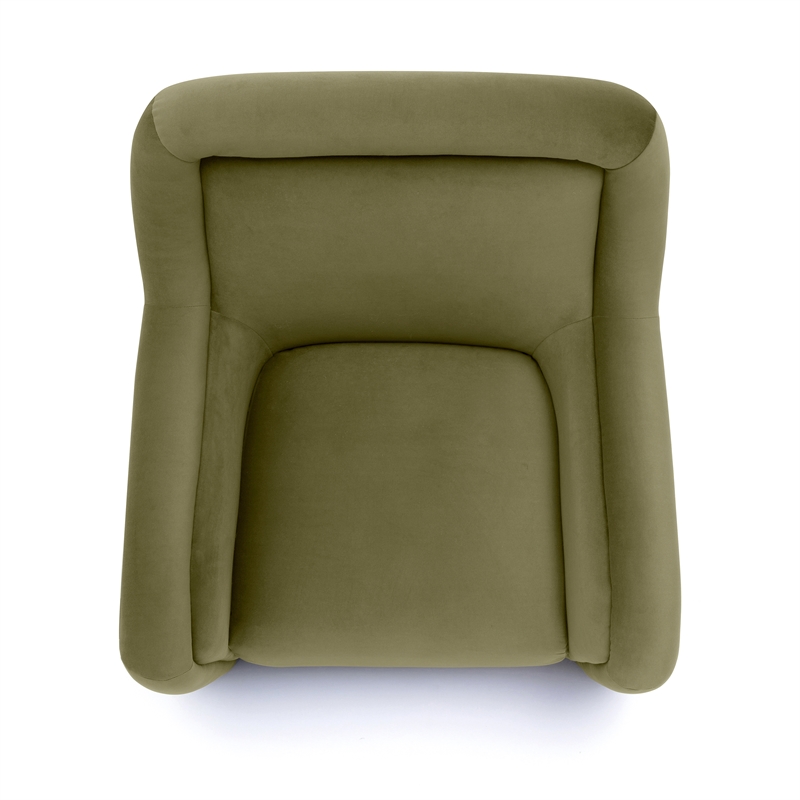 Charli Olive Green Performance Velvet Accent Chair