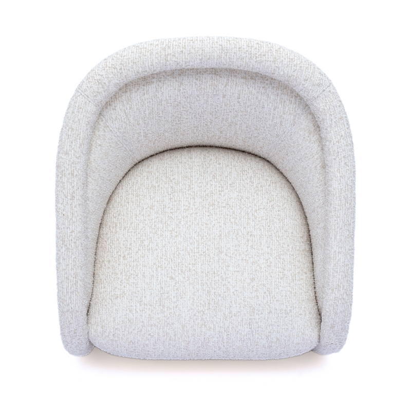 Clarke Cream Heavy Performance Boucle Swivel Accent Chair