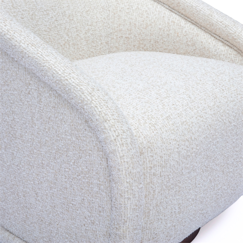 Clarke Cream Heavy Performance Boucle Swivel Accent Chair