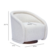 Clarke Cream Heavy Performance Boucle Swivel Accent Chair