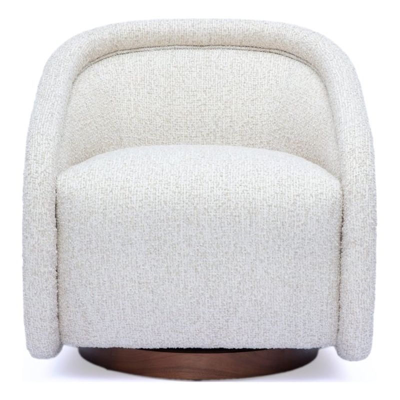 Clarke Cream Heavy Performance Boucle Swivel Accent Chair