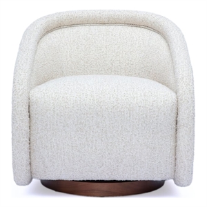 Clarke Cream Heavy Performance Boucle Swivel Accent Chair