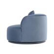 Fickle Blue Stone Velvet Swivel Chair