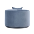 Fickle Blue Stone Velvet Swivel Chair