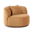 Fickle Camel Velvet Swivel Chair