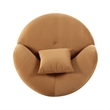 Fickle Camel Velvet Swivel Chair