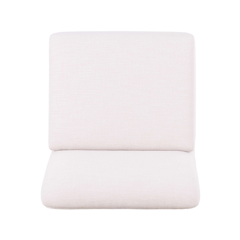 Gorge Cream Performance Fabric Armless Chair