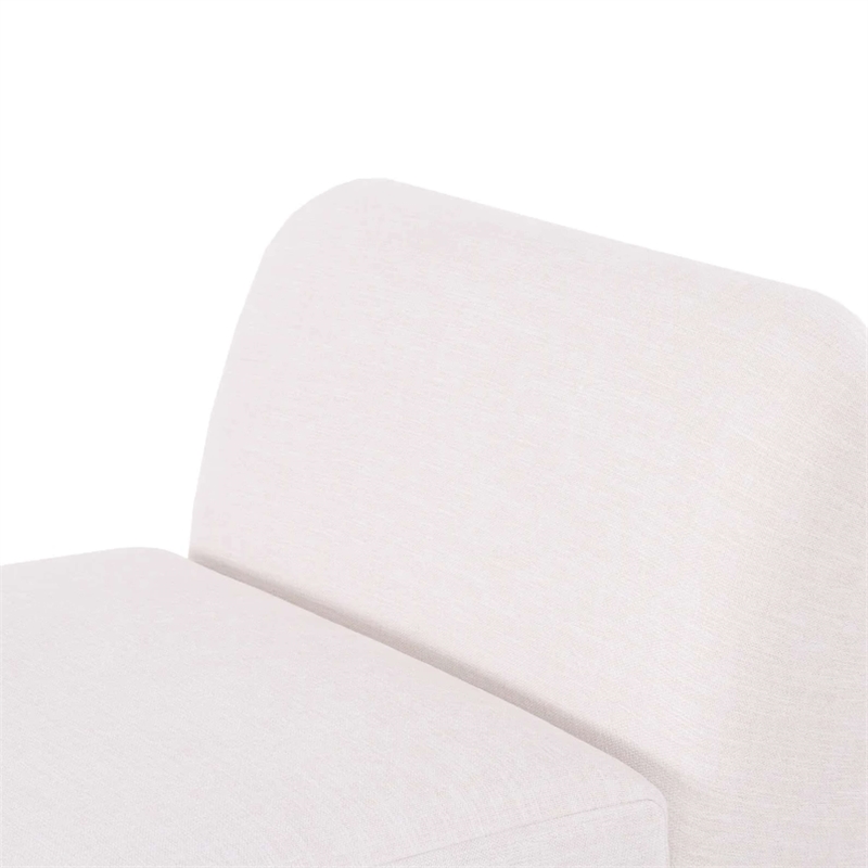 Gorge Cream Performance Fabric Armless Chair