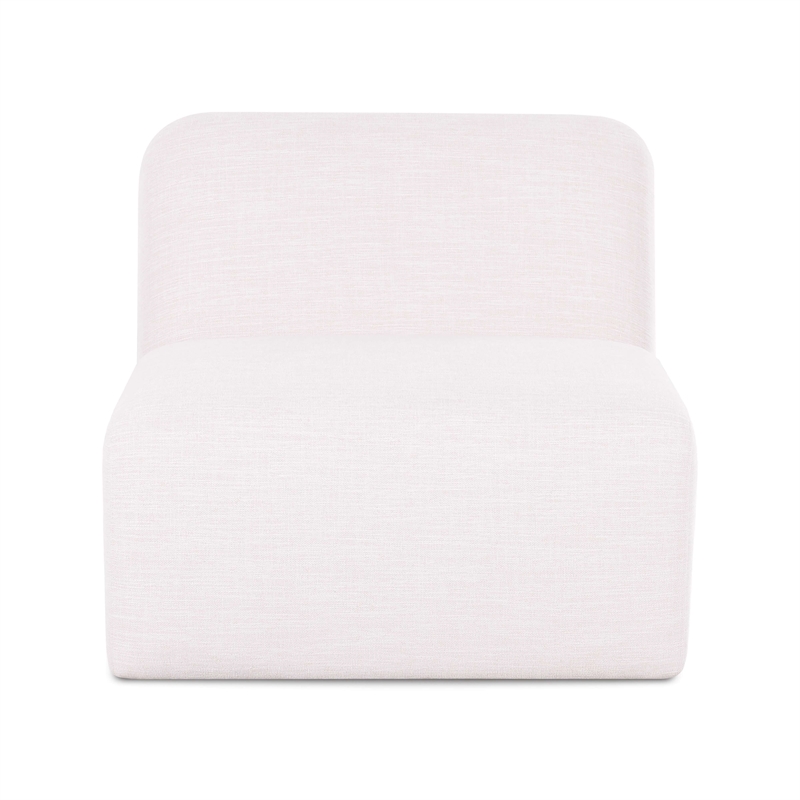 Gorge Cream Performance Fabric Armless Chair