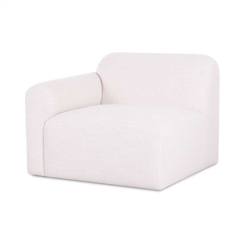 Gorge Cream Performance Fabric Left Armchair