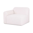 Gorge Cream Performance Fabric Left Armchair