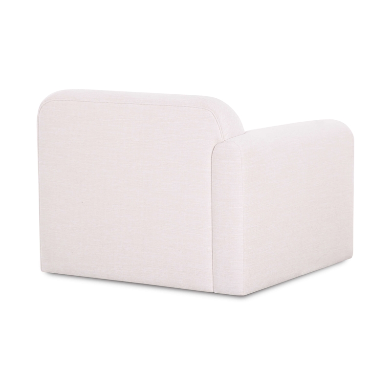 Gorge Cream Performance Fabric Left Armchair