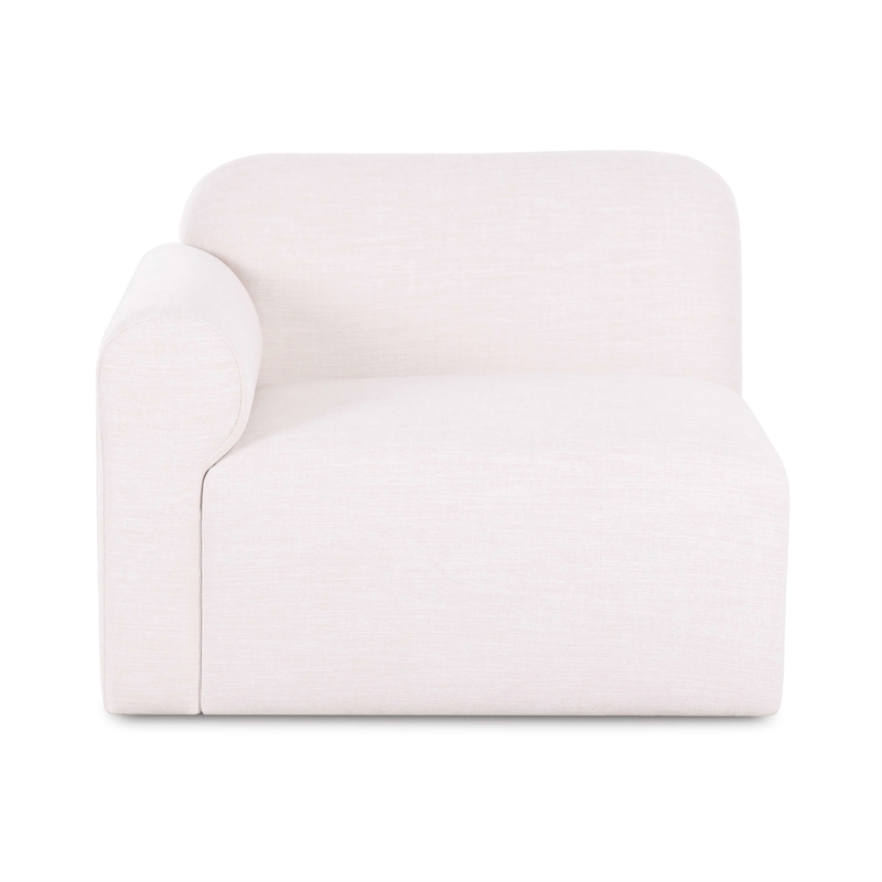 Gorge Cream Performance Fabric Left Armchair