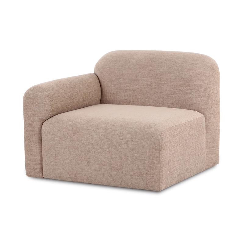 Gorge Tan Performance Fabric Left Armchair