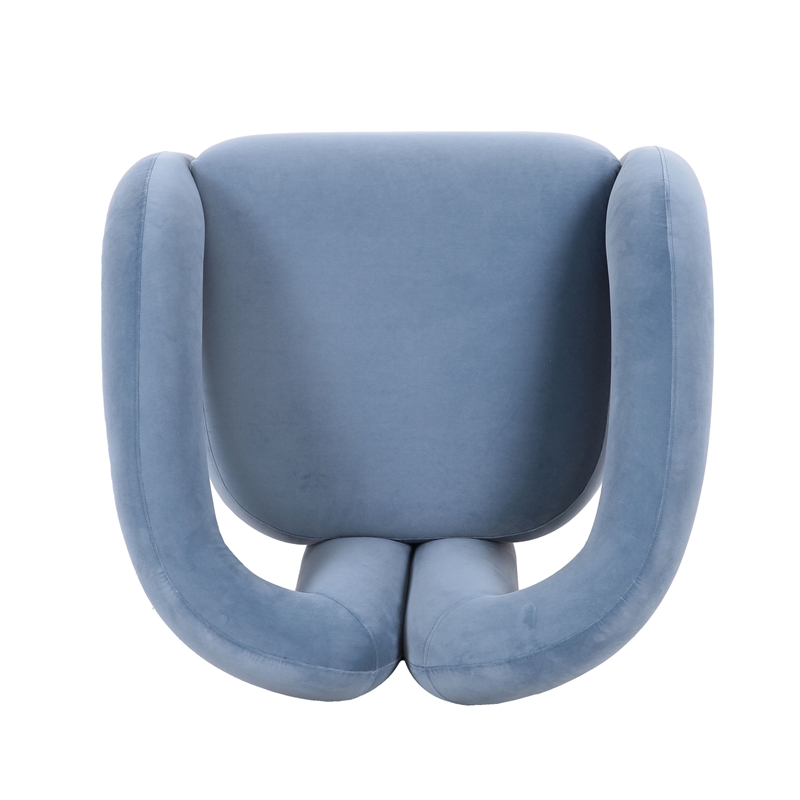Jenn Blue Performance Velvet Accent Chair