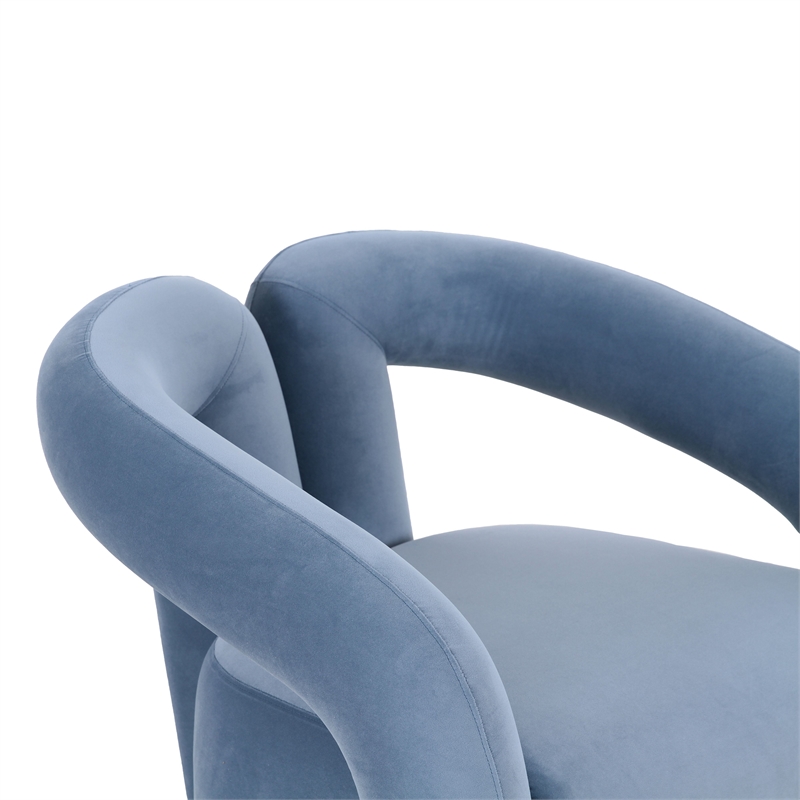 Jenn Blue Performance Velvet Accent Chair