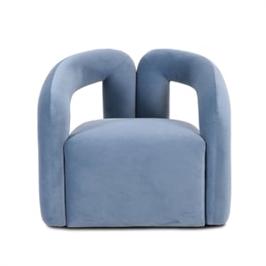 Jenn Blue Performance Velvet Accent Chair
