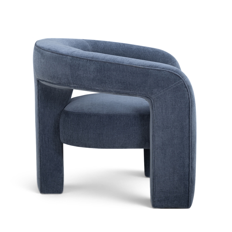 Malone Blue Denim Performance Chenille Accent Chair