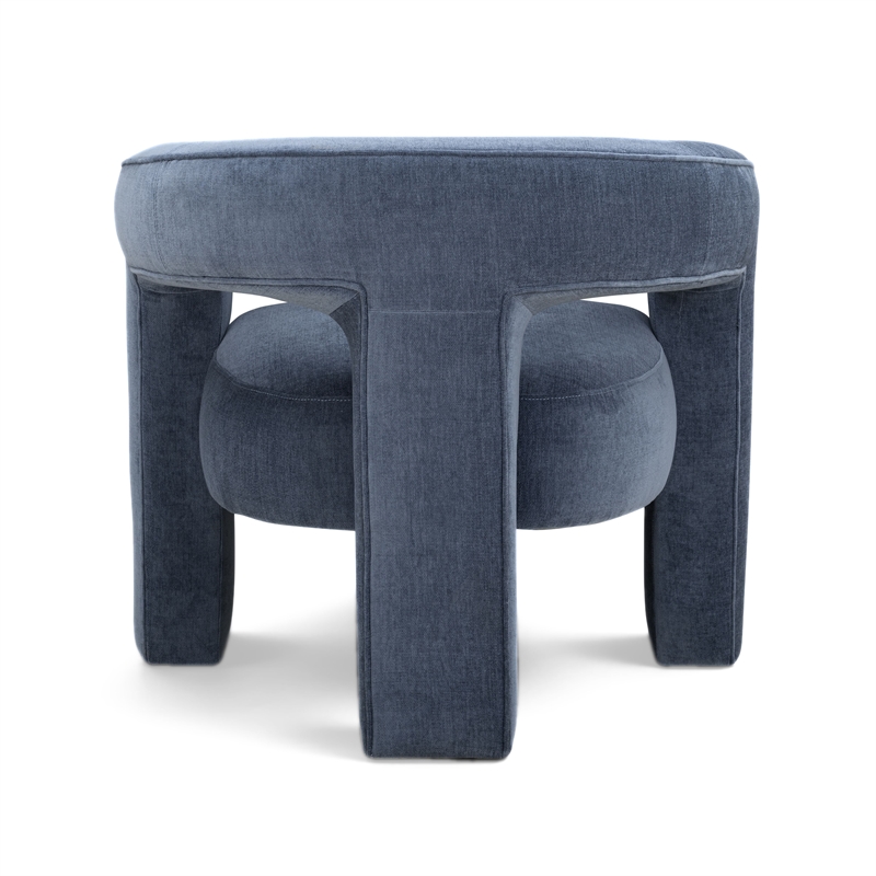 Malone Blue Denim Performance Chenille Accent Chair