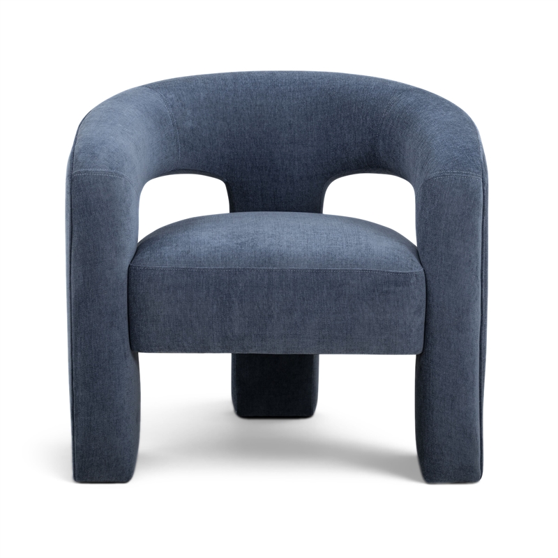 Malone Blue Denim Performance Chenille Accent Chair