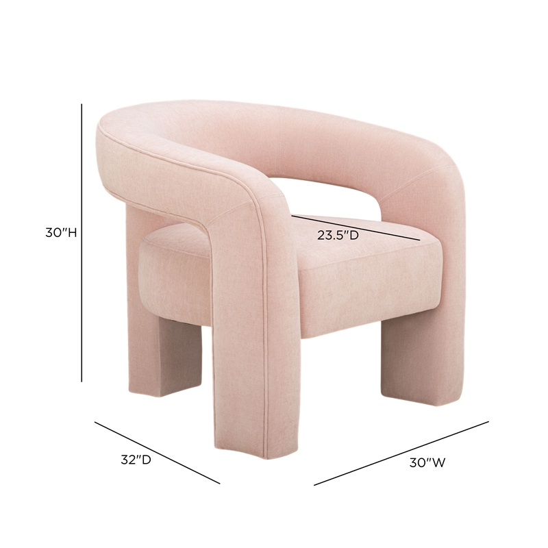 Malone Blush Performance Chenille Accent Chair