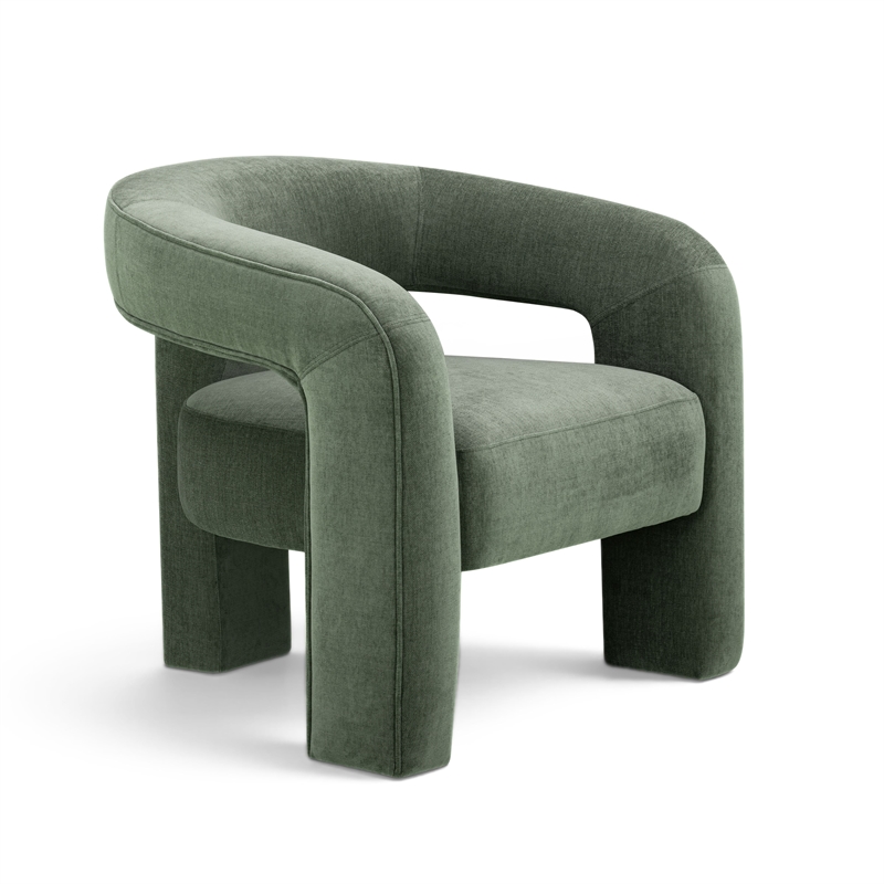 Malone Green Performance Chenille Accent Chair