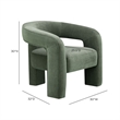 Malone Green Performance Chenille Accent Chair