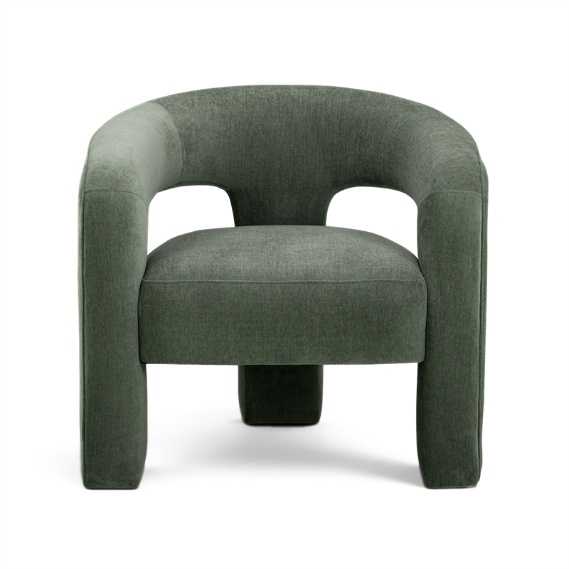 Malone Green Performance Chenille Accent Chair