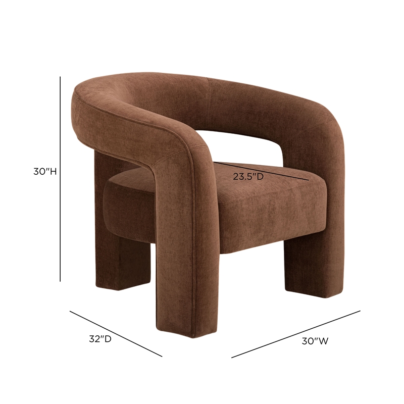 Malone Rust Performance Chenille Accent Chair