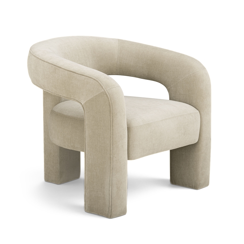 Malone Taupe Performance Chenille Accent Chair