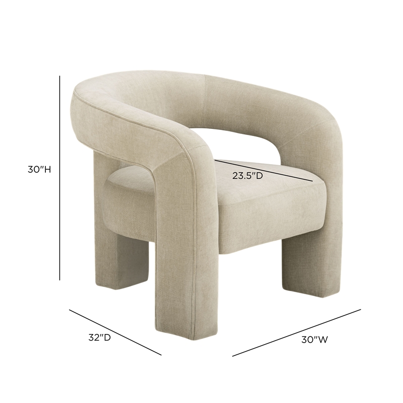 Malone Taupe Performance Chenille Accent Chair
