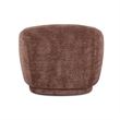 Misty Chocolate Brown Textured Knubby Fabric Accent Chair