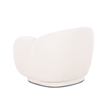 Misty Cream Textured Knubby Fabric Accent Chair