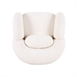 Misty Cream Textured Knubby Fabric Accent Chair