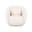 Misty Cream Textured Knubby Fabric Accent Chair