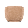 Misty Tan Textured Knubby Fabric Accent Chair