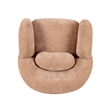 Misty Tan Textured Knubby Fabric Accent Chair