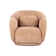 Misty Tan Textured Knubby Fabric Accent Chair