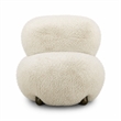 Pucker Natural Contract-Grade Vegan Shearling Accent Chair
