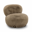 Pucker Taupe Contract-Grade Vegan Shearling Accent Chair
